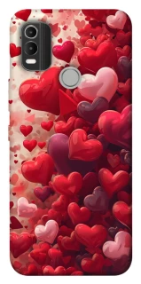 Чохол на Nokia C21 Plus Many hearts фото 1 з 1
