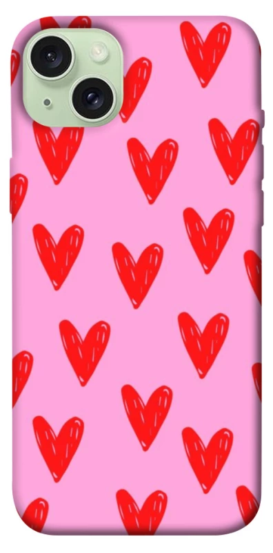 Чехол на Apple iPhone 15 Plus (6.7") Red hearts 2 фото 1 из 1