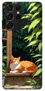 Чохол на Samsung Galaxy S21 Ultra red cat фото 1 з 1