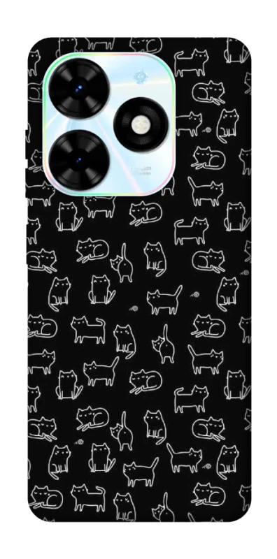 Чехол на TECNO Spark Go 2024 Black Cats фото 1 из 1