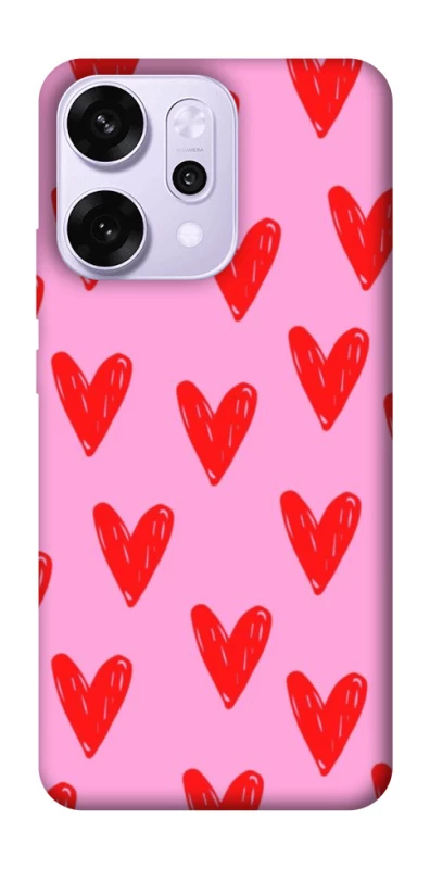 Чохол на Oppo Reno 14 Pro Red hearts 2 фото 1 з 1