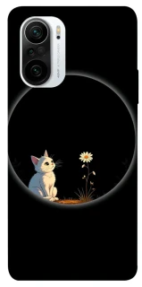 Чехол на Xiaomi Redmi K40 / K40 Pro / K40 Pro+ / Poco F3 Cat and flower фото 1 из 1