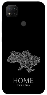 Чохол на Xiaomi Redmi 9C Ukraine black map фото 1 з 1