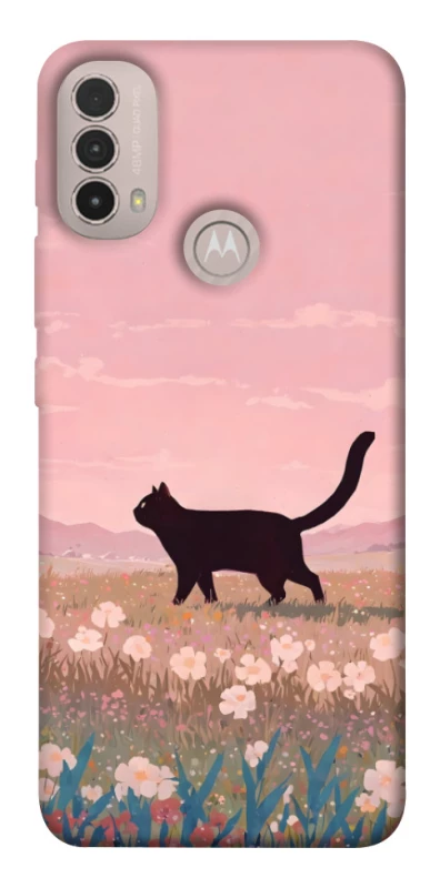 Чохол на Motorola Moto E40 cat on a field фото 1 з 1