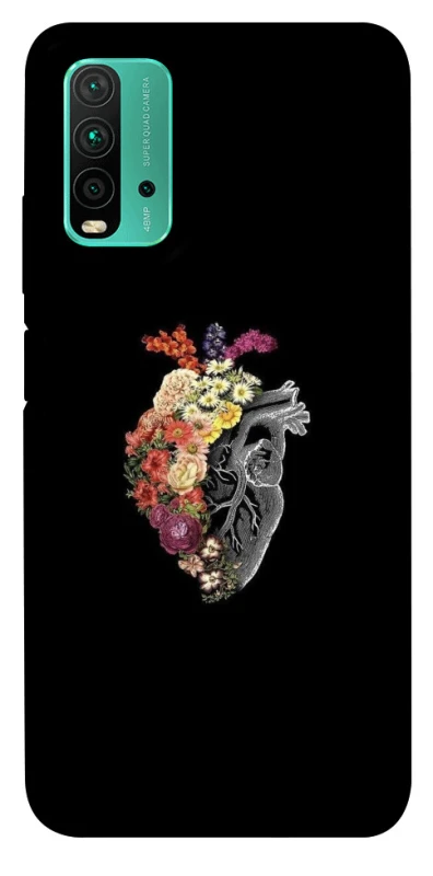 Чохол на Xiaomi Redmi Note 9 4G / Redmi 9 Power Heart with flowers фото 1 з 1
