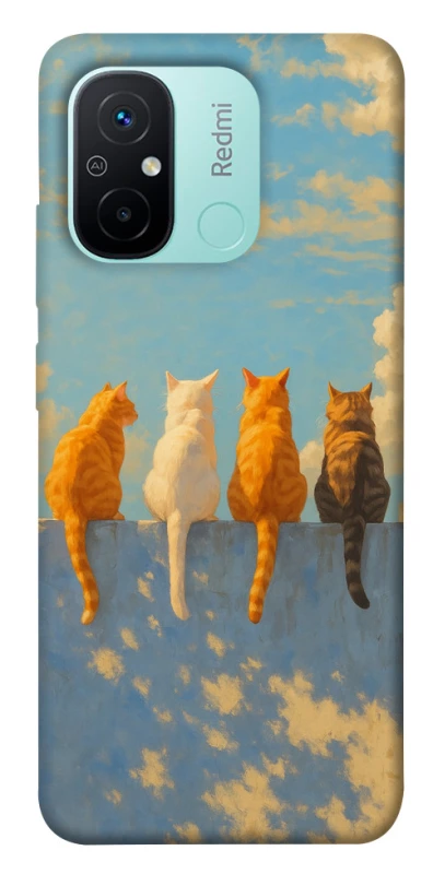 Чохол на Xiaomi Redmi 12C / Poco C55 cats on wall фото 1 з 1
