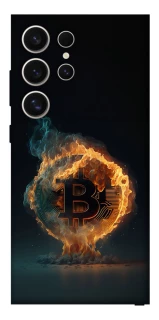 Чохол на Samsung Galaxy S25 Ultra Fire Bitcoin фото 1 з 1