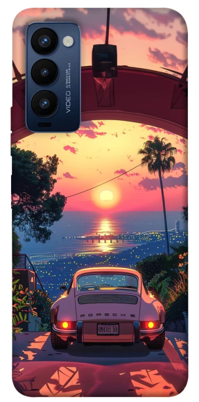 Чехол на TECNO Camon 18 Porsche at sunset фото 1 из 1