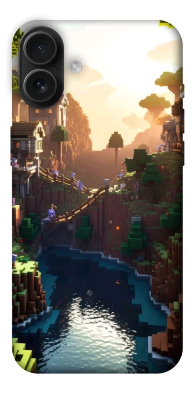 Чехол на Apple iPhone 16 Plus Minecraft sunset фото 1 из 1