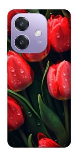 Чехол на Oppo A3X Красные тюльпаны фото 1 из 1