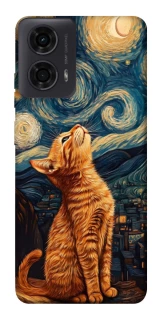 Чехол на Motorola Moto G04 van gogh cat фото 1 из 1