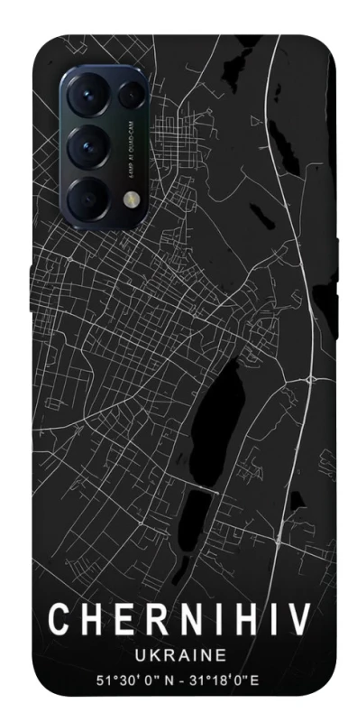 Чохол на Oppo Reno 5 4G Chernihiv map фото 1 з 1