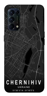 Чохол на Oppo Reno 5 4G Chernihiv map фото 1 з 1