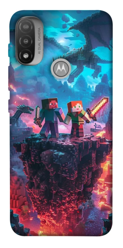 Чохол на Motorola Moto E20 Minecraft v3 фото 1 з 1