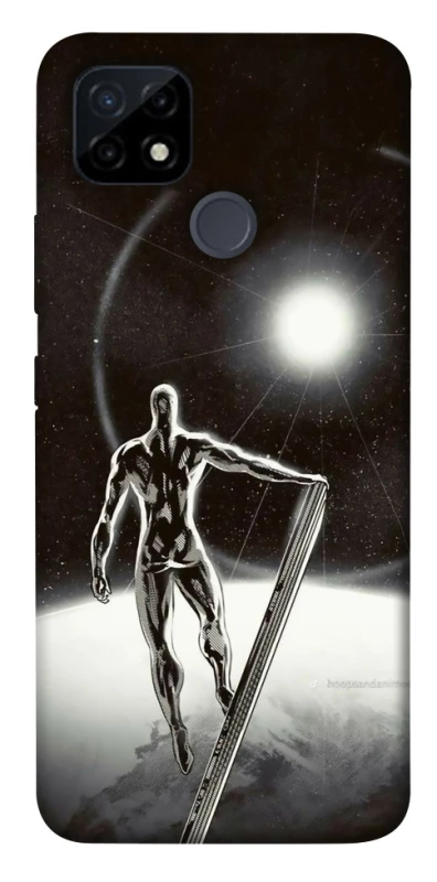 Чехол на Realme C12 Серебряный сёрфер фото 1 из 1