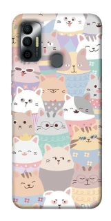 Чохол на TECNO Spark 7 Funny Kittens ver.2 фото 1 з 1