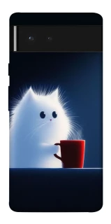 Чехол на Google Pixel 6 Чехол кот с кофе фото 1 из 1