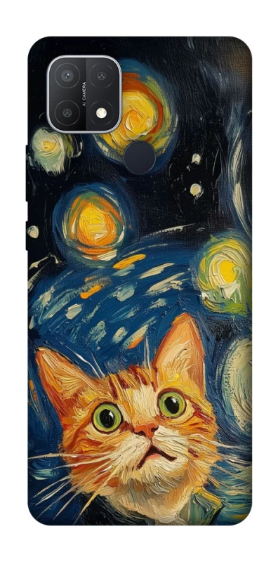 Чохол на Oppo A15s / A15 paint cat фото 1 з 1