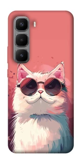 Чехол на Infinix Hot 60 Pro+ Сat with glasses фото 1 из 1