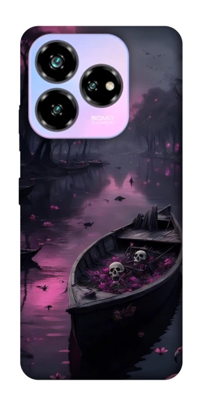 Чохол на ZTE Nubia V60 Desing Boat and flamingo фото 1 з 1