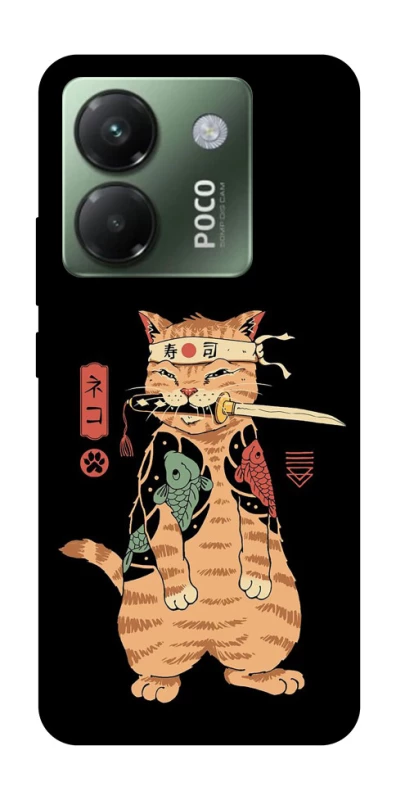 Чохол на Xiaomi Poco M7 pro 5G Кіт-самурай фото 1 з 1