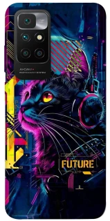 Чохол на Xiaomi Redmi 10 Cyber Cat v2 фото 1 з 1