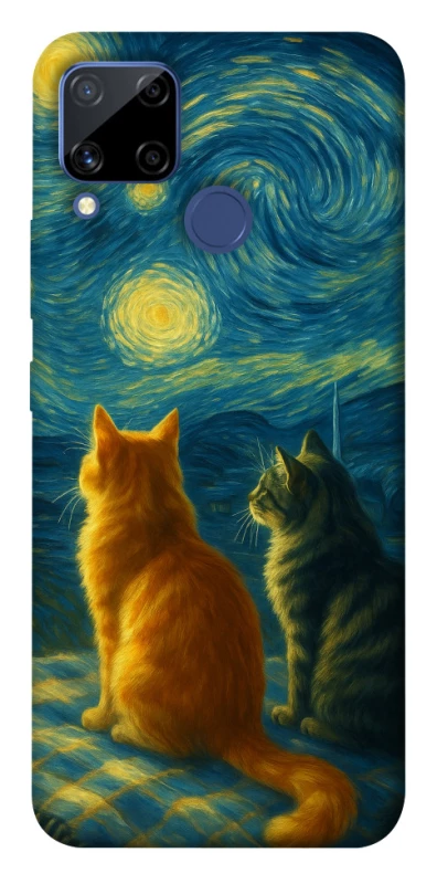 Чохол на Realme C15 Cats under the stars фото 1 з 1