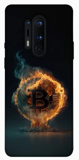Чохол на OnePlus 8 Pro Fire Bitcoin фото 1 з 1