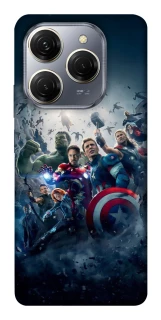 Чехол на TECNO Spark 20 Pro Marvel heroes фото 1 из 1