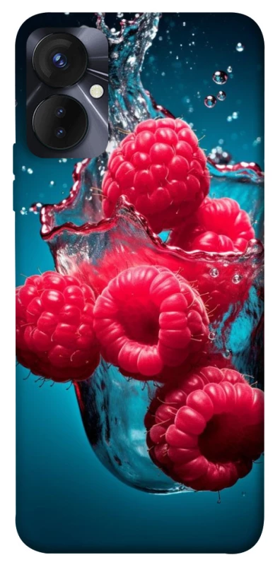 Чехол на TECNO Spark 9 Pro (KH7n) Малинка в воде фото 1 из 1