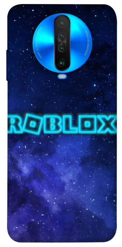 Чехол на Xiaomi Poco X2 Roblox Space Logo Blue фото 1 из 1