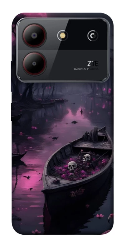 Чохол на ZTE Blade A54 4G Boat and flamingo фото 1 з 1
