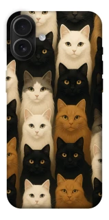 Чохол на Apple iPhone 16 Plus Colorful Cat Collage фото 1 Чохол на Apple iPhone 16 Plus Colorful Cat Collage фото 1 з 1
