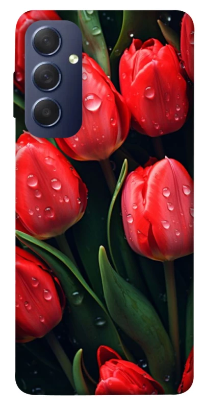 Чохол на Samsung Galaxy M54 5G Червоні тюльпани фото 1 з 1