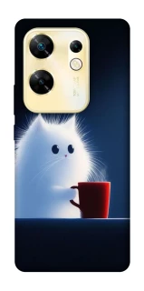 Чехол на Infinix Zero 30 4G Чехол кот с кофе фото 1 из 1