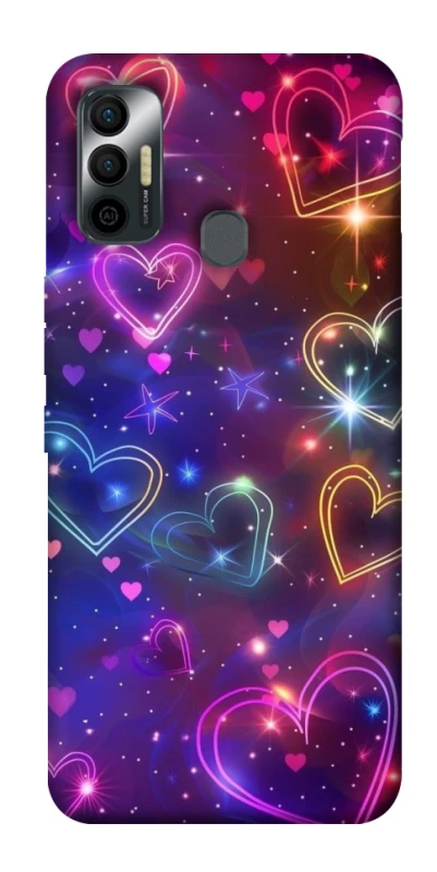 Чохол на TECNO Spark 7 Drawn hearts фото 1 з 1