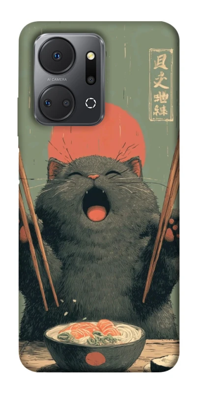 Чехол на Huawei Honor X7a Hungry Cat фото 1 из 1