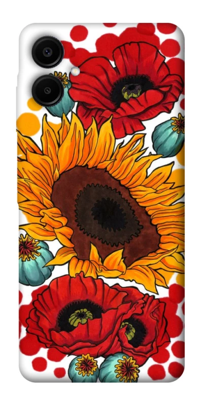 Чохол на Samsung Galaxy A06 Соняшники та маки фото 1 з 1