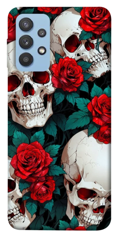 Чохол на Samsung Galaxy M32 skull and rose фото 1 з 1