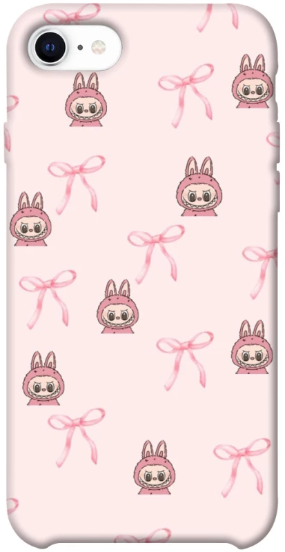 Чехол на Apple iPhone SE (2020) Pink bows and Labubus фото 1 из 1