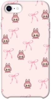 Чехол на Apple iPhone SE (2020) Pink bows and Labubus фото 1 из 1