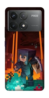 Чехол на Xiaomi Poco F6 Pro Minecraft game adventure фото 1 из 1