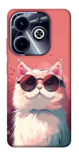 Чохол на Infinix Hot 40i Сat with glasses фото 1 з 1