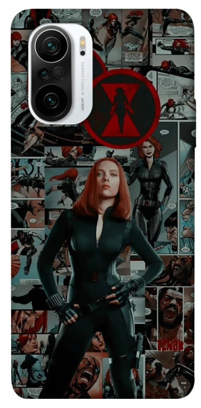 Чехол на Xiaomi Redmi K40 / K40 Pro / K40 Pro+ / Poco F3 Black Widow фото 1 из 1