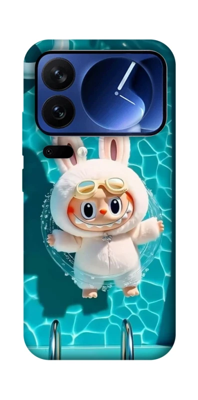Чохол на Xiaomi Poco F7 Ultra Labubu in the pool ver.2 фото 1 з 1