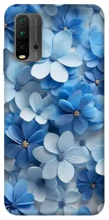 Чехол на Xiaomi Redmi 9T Синие цветы фото 1 из 1