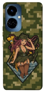 Чохол на TECNO Camon 19 Military Waifu фото 1 з 1