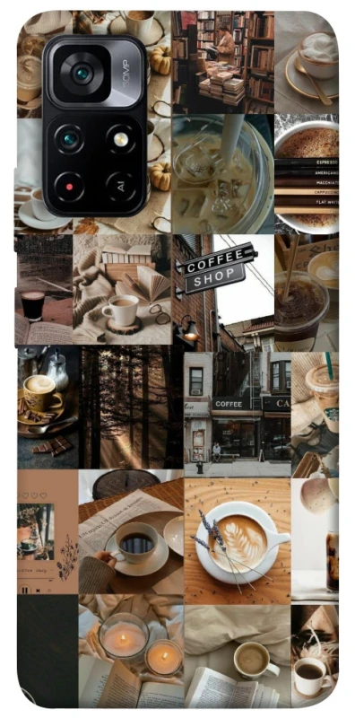 Чохол на Xiaomi Poco M4 Pro 5G Coffee collage ver.3 фото 1 з 1