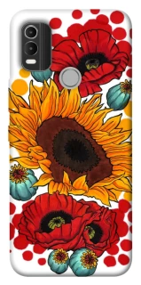 Чохол на Nokia C21 Plus Соняшники та маки фото 1 з 1