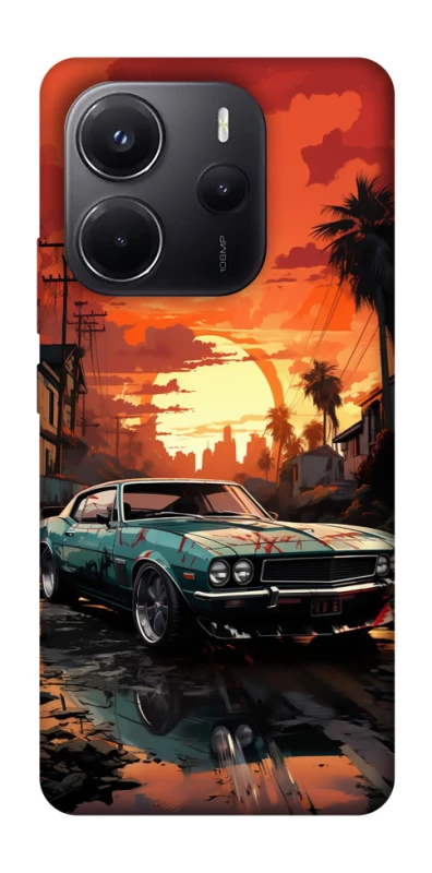Чохол на Xiaomi Redmi Note 14 4G (Europe version) Car at sunset фото 1 з 1